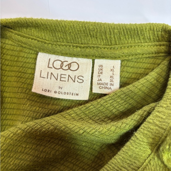 Logo Linens 3/4 Sleeve Cardigan With Crochet Lace - Picture 5 of 13